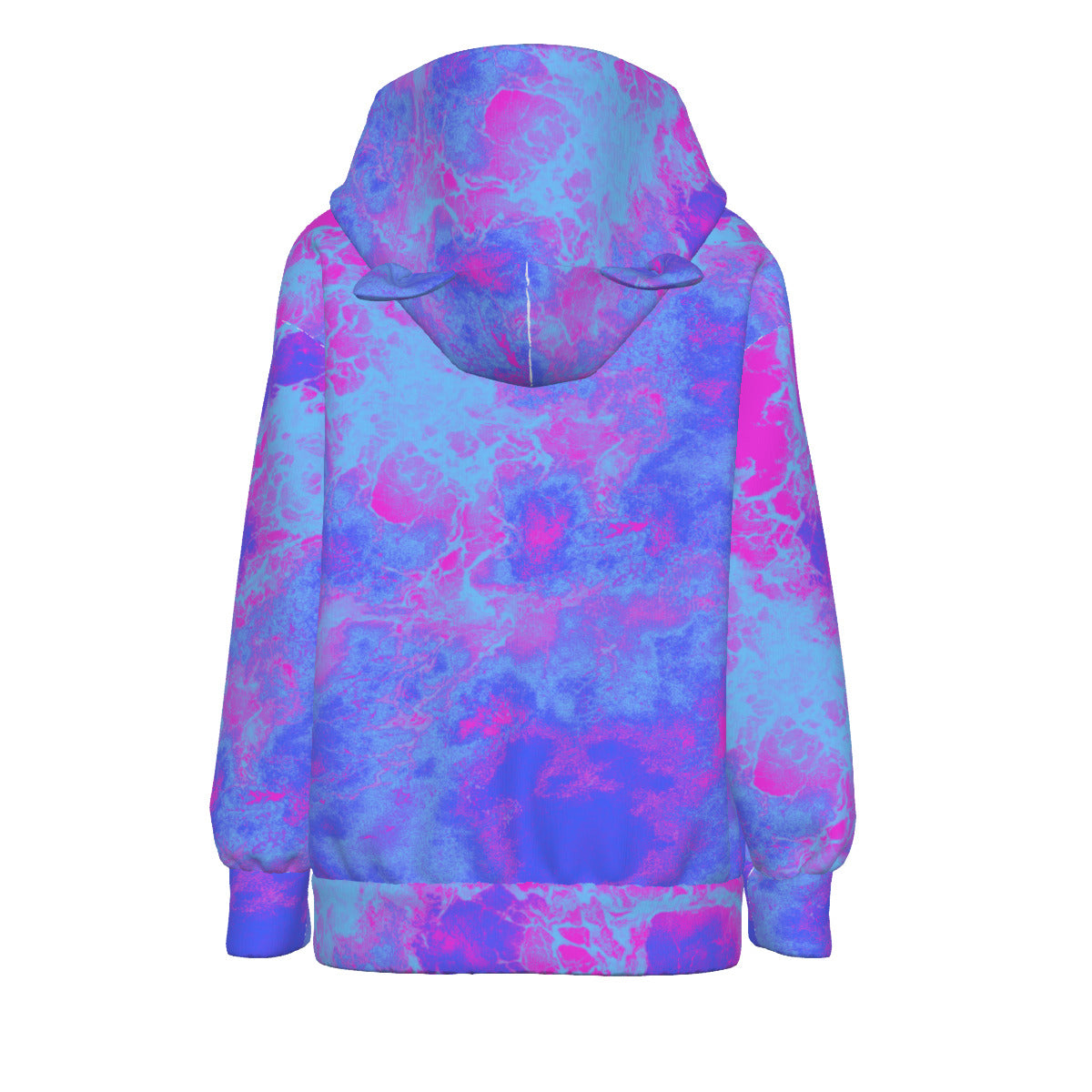 COSMIC SEAFOAM KAWAII HOODIE (DEEP BLUE) - INFREQUENT FREQUENCY-Infrequent frequency