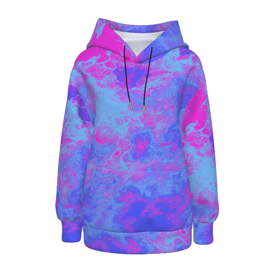 COSMIC SEAFOAM KAWAII HOODIE (DEEP BLUE) - INFREQUENT FREQUENCY-Infrequent frequency