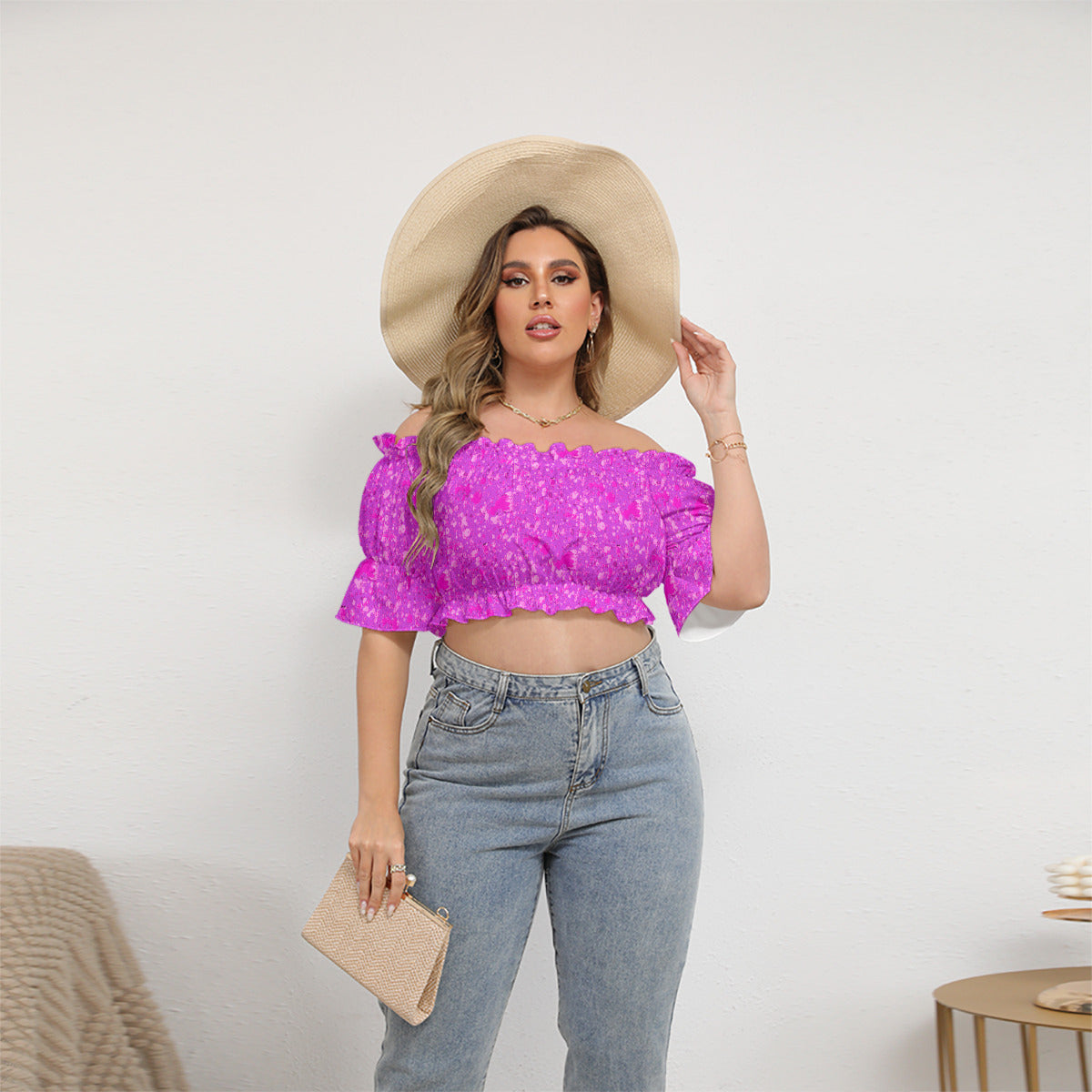 INFREQUENT FREQUENCY PINK FIZZ PUFFY TOP - INFREQUENT FREQUENCY-Infrequent frequency